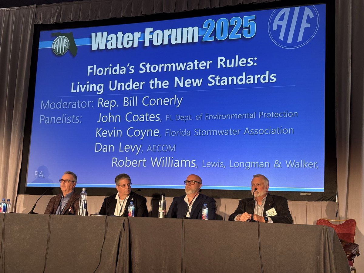 Rep. <a href="/BillConerlyFL/">Bill Conerly</a> moderated a timely discussion on Florida’s new stormwater standards that addressed challenges, shared solutions, and highlighted real-world successes.
