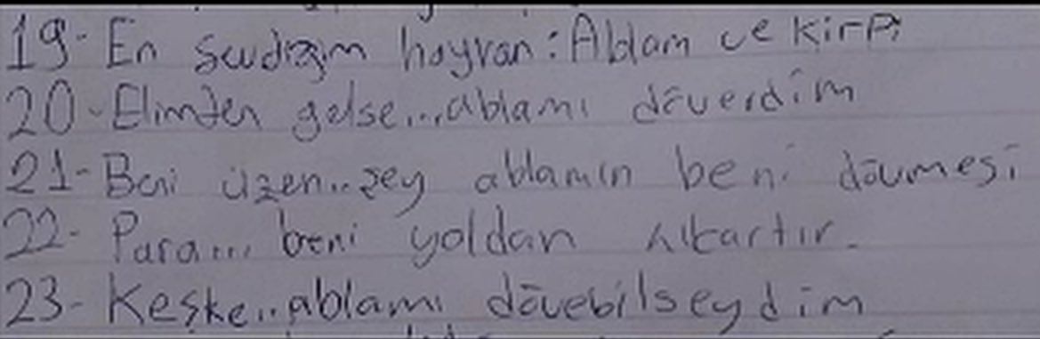 kardeşimin  2007’deki hayalleri