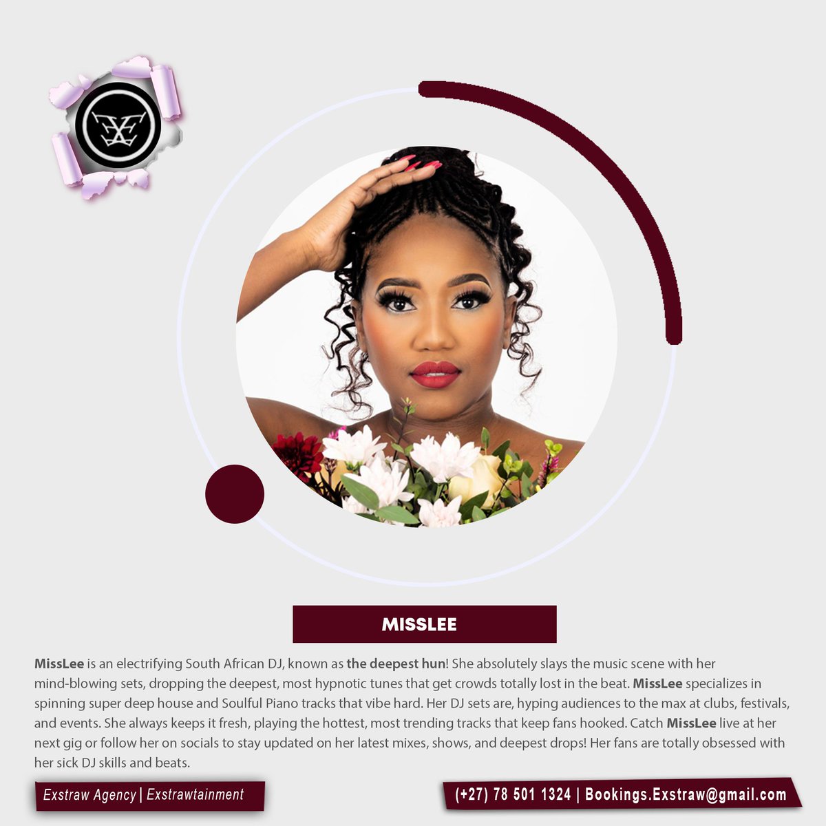 Exstrawtainment's tweet image. Your extraordinary talent is available for bookings. 📍 
📞 078 501 1324 
📧 bookings.exstraw@gmail.com