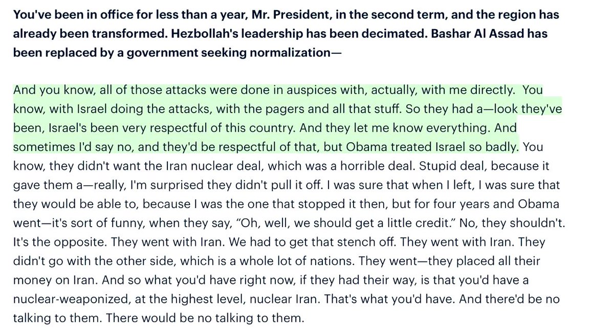 Donald Trump Just Admitted It, The U.S. Was Involved in the Pager Attack on Lebanon, the Killing of Hezbollah Leaders, and the Overthrow of Bashar al-Assad

In a recent interview, United States president Donald Trump openly acknowledged that the series of Israeli attacks in