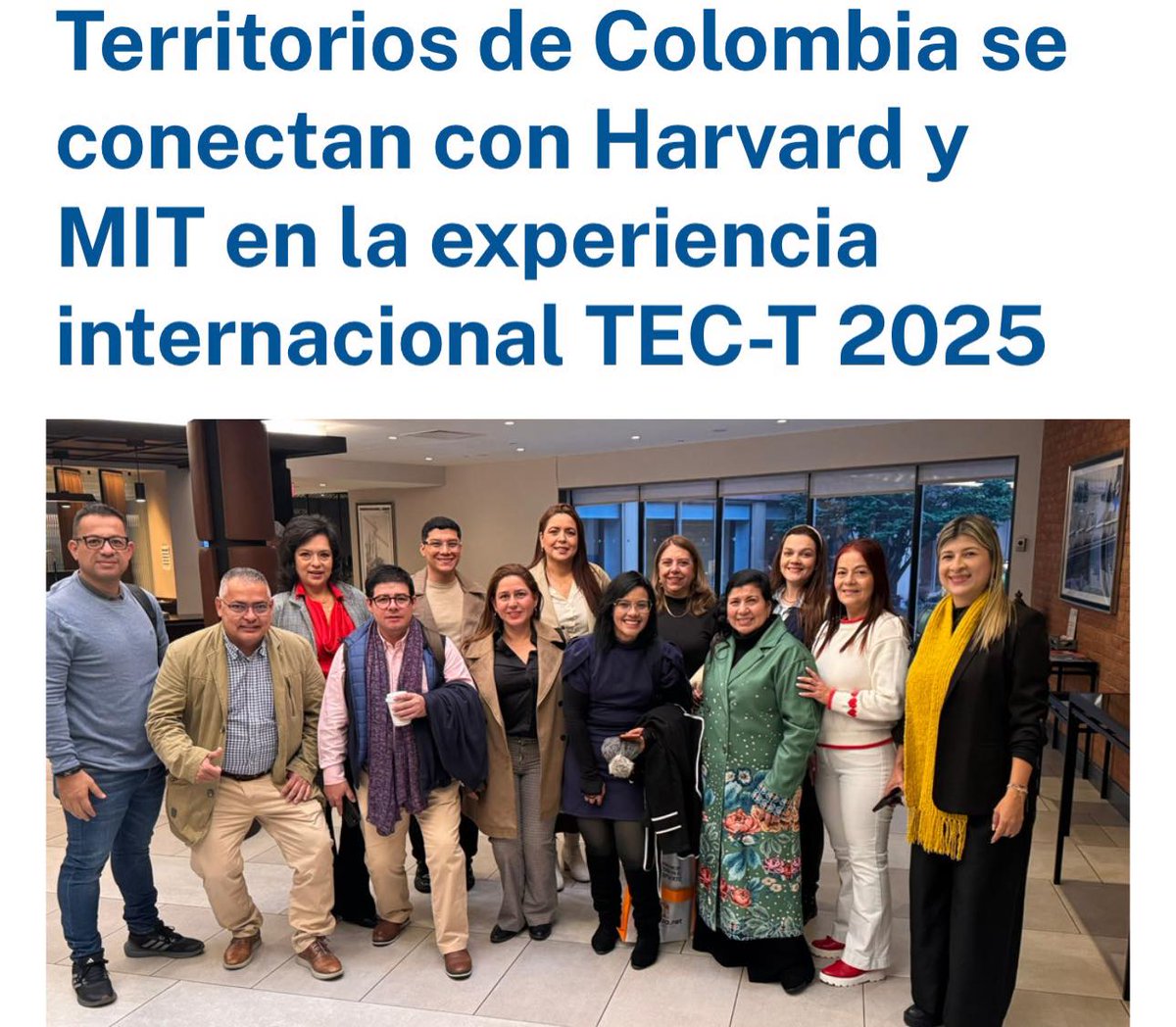 #EnLasNoticias 🗞️
Falan, Tolima, se conecta con el conocimiento global 🌎 En el programa Territorios TEC 2025, junto a líderes comunitarios, jóvenes y expertos de Harvard y MIT.
Una experiencia que une innovación y desarrollo local.
h13n.com/territorios-de…