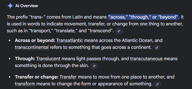 Dan_TraderCO's tweet image. If you need to set a prefix of 'Trans' - meaning across, through, transfer/change... BUT a trans-human is in a void (not male or female) so they cannot identify as anything specific.
They cannot be one or the other, unless they drop the prefix 'Trans'.
Why is this so hard?