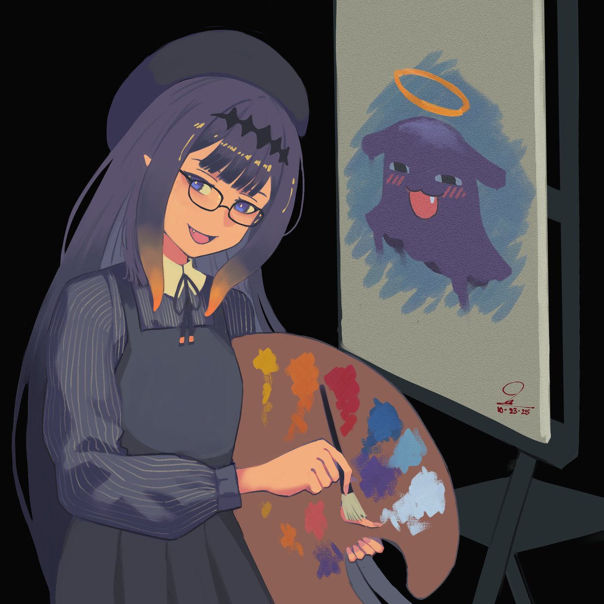 Day 21 - Teacher (late)

There are no mistakes, only happy little accidents

#HOLOctober  #inART