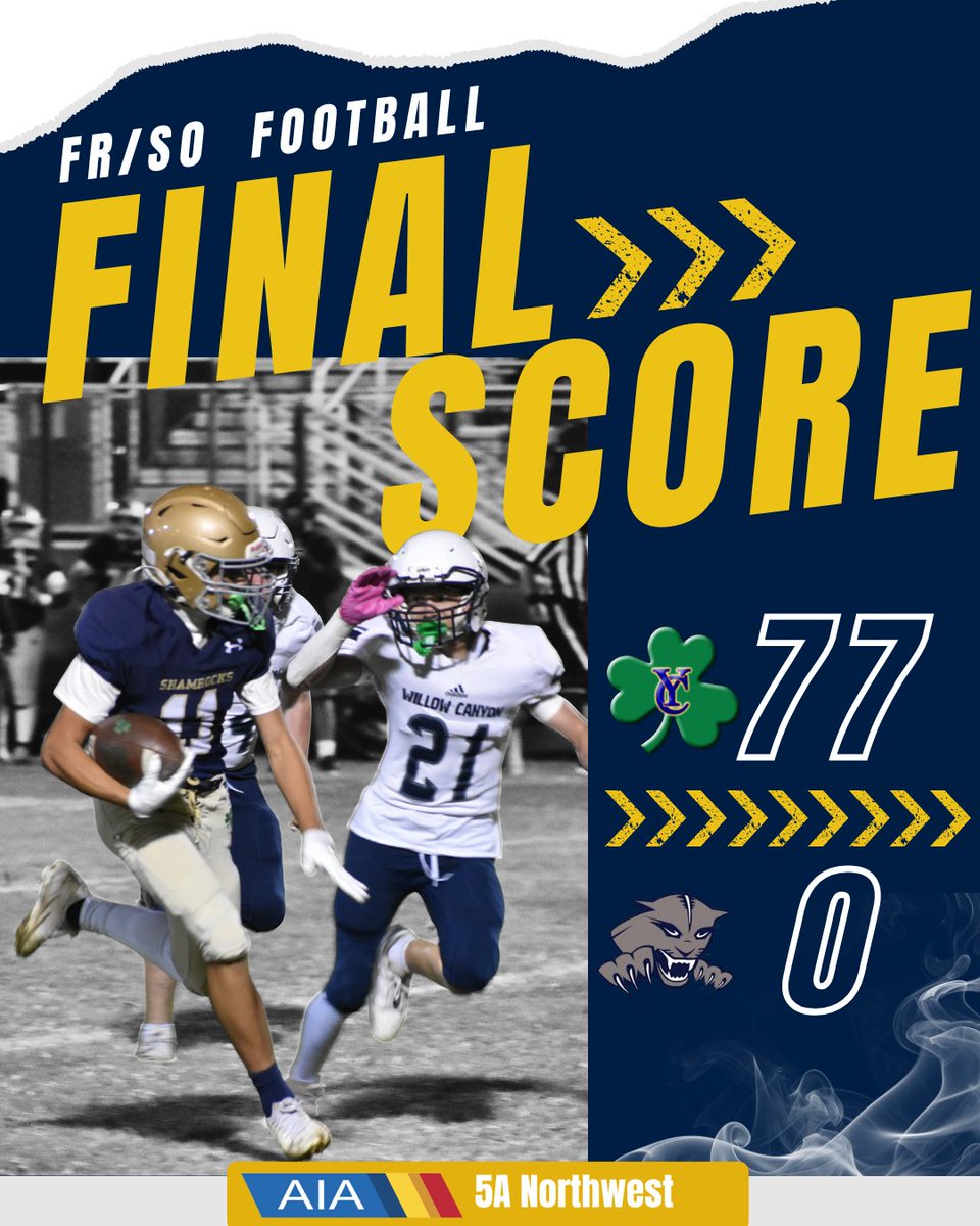 Last night marked the final home game of the season for our Fr/So Football team, and what a spectacular way to end it! They dominated Willow Canyon with a score of 77-0! 🏈 Let's celebrate this amazing team and all their hard work! 💙💪