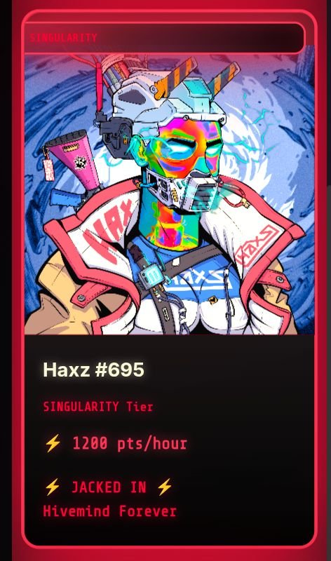 Just locked up another Haxz into singularity I Believe in what the Team and the community is building alot of creative minds already among the tribe this was a ezz play Haxz forever