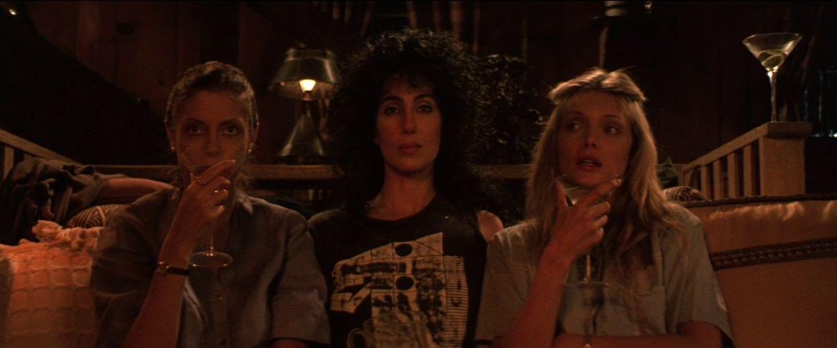 sapphicmacbeth's tweet image. the witches of eastwick (1987)