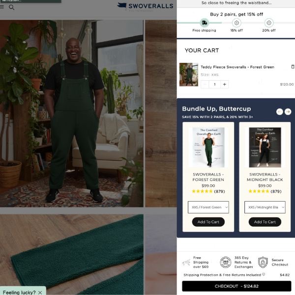 Dynamaticapp's tweet image. Cart is so important! It’s why we spent so much time building out cart capabilities in Dynamatic so that carts like we have for Dude Robe and Swoverals are possible! 
I don’t know of another #shopify app that can do anything close to this!