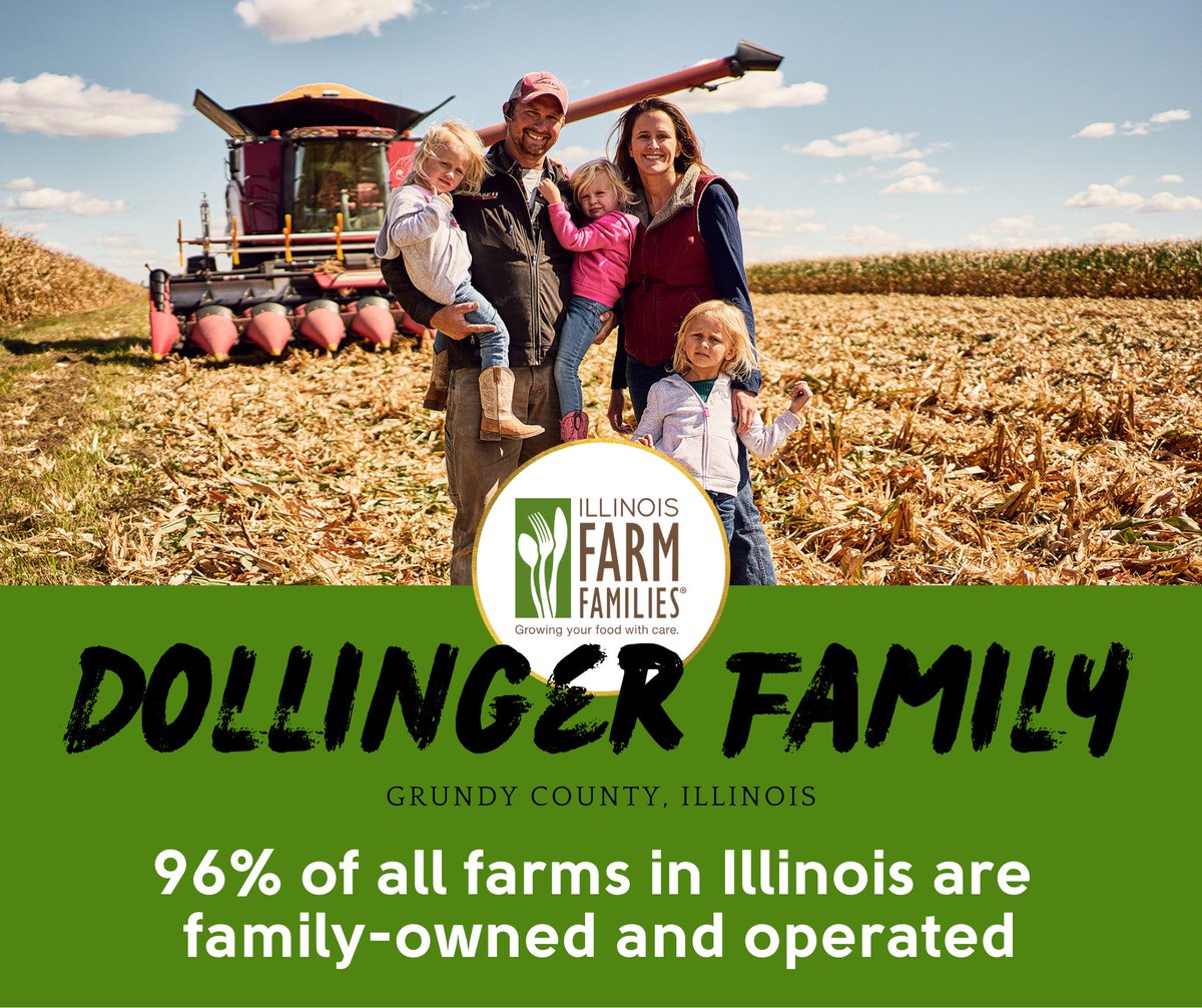 IHSA is proud to celebrate National Farmers month!

Heather and Tyson Dollinger grow corn and soybeans in Grundy County while raising three little girls, which makes for a busy, but rewarding life!

Learn more about them and others: watchusgrow.org/we-are-the-96/