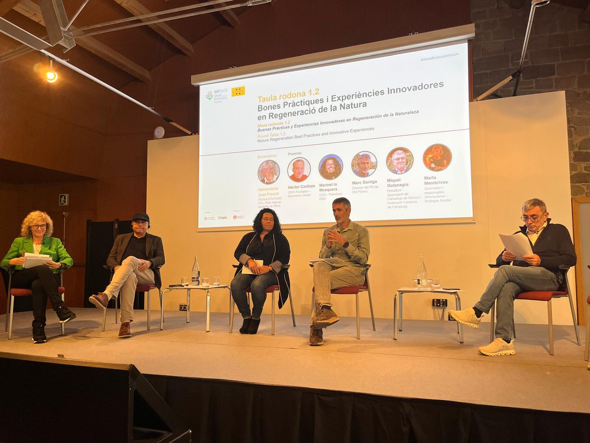 🌍 Avui hem participat al Global Ecotourism Forum a la taula sobre bones pràctiques en regeneració de la natura.

Hi hem presentat el projecte #GratitudPallars, que permet als visitants del #PNAltPirineu calcular la seva petjada de CO₂ i compensar-la amb accions de conservació.