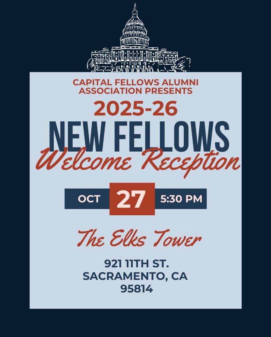 Join CFAA at the Elks Tower on Monday, October 27th from 5:30-7:30 PM to welcome this year’s class of Capital Fellows. We can’t wait to see you there!