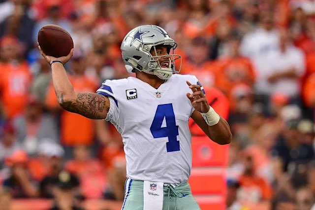 “We’ve gotta go into this game looking to win dirty.”

- Dak Prescott says the #Cowboys are preparing for a dogfight in Denver 

🚂 it’s the unstoppable force (Dallas’ O) meets the immovable object (Denver’s D). 

🔑 Broncos one of only two NFL teams Prescott has yet to defeat.