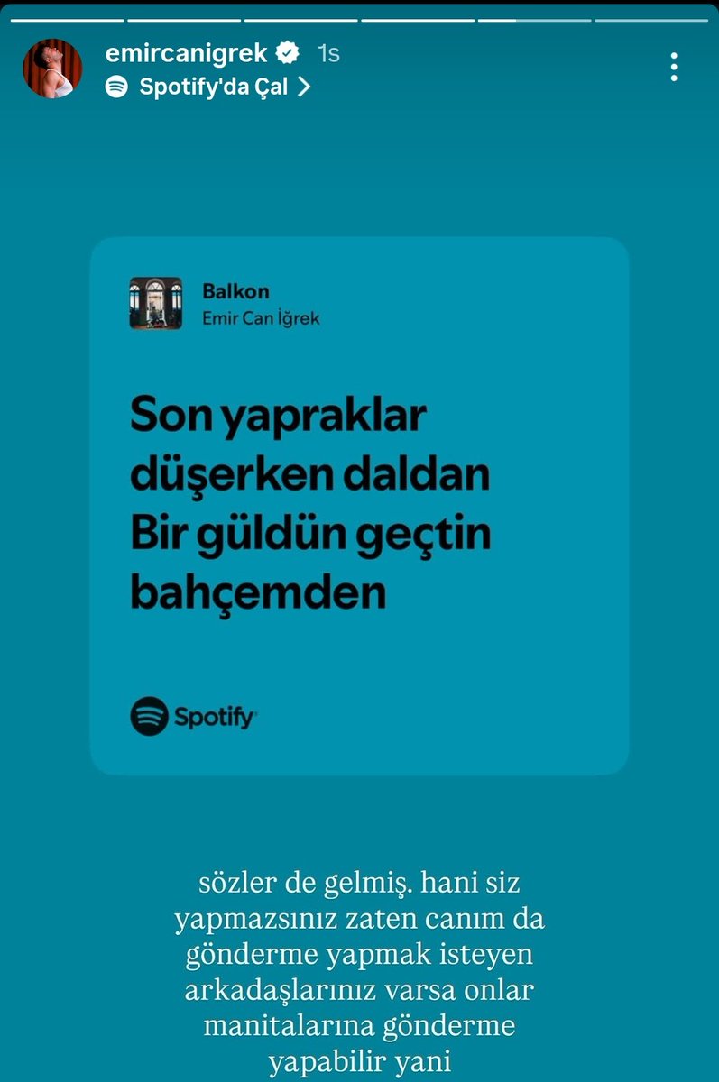 Sen istedin diye yapıyorum 😊💫
o kişi artık o kadar değerli değil be kaptan...
<a href="/emircanigrek/">Emir Can İğrek</a>