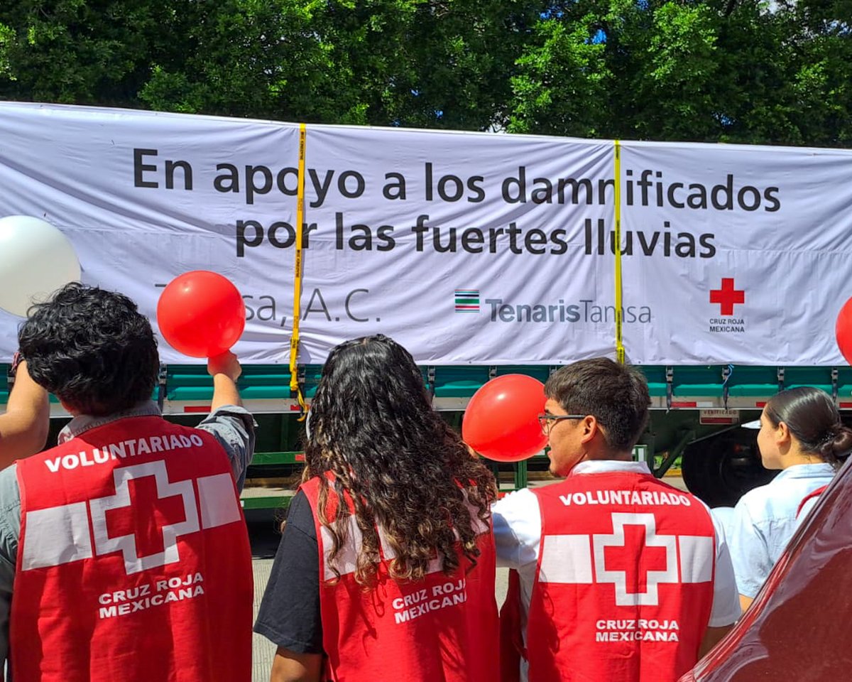 TenarisTamsa's tweet photo. En apoyo a los veracruzanos del norte del Estado afectados por las fuertes lluvias, donamos a través de nuestra asociación civil, Tamsa, A.C., y la @CruzRoja_MX  más de 5 mil artículos.

#TenarisTamsa #TamsaAC https://t.co/dxOG8Mozxi