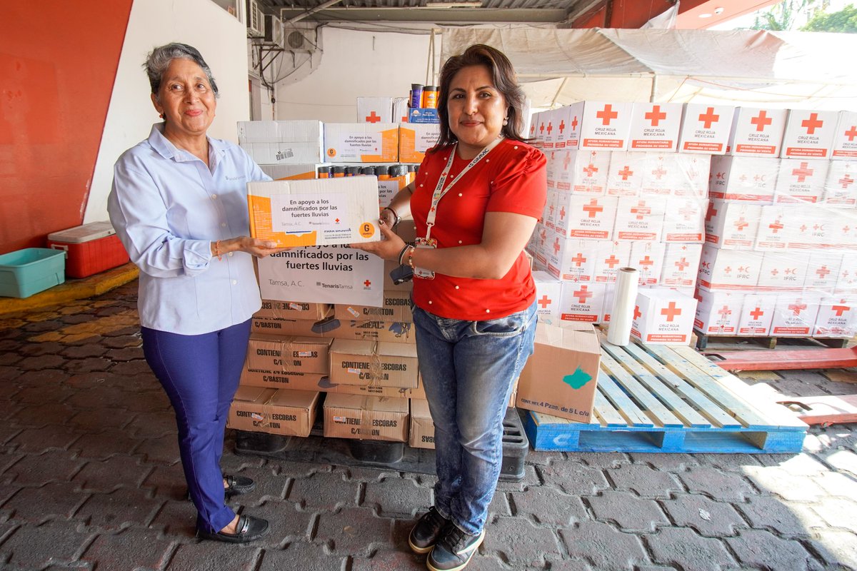 TenarisTamsa's tweet photo. En apoyo a los veracruzanos del norte del Estado afectados por las fuertes lluvias, donamos a través de nuestra asociación civil, Tamsa, A.C., y la @CruzRoja_MX  más de 5 mil artículos.

#TenarisTamsa #TamsaAC https://t.co/dxOG8Mozxi