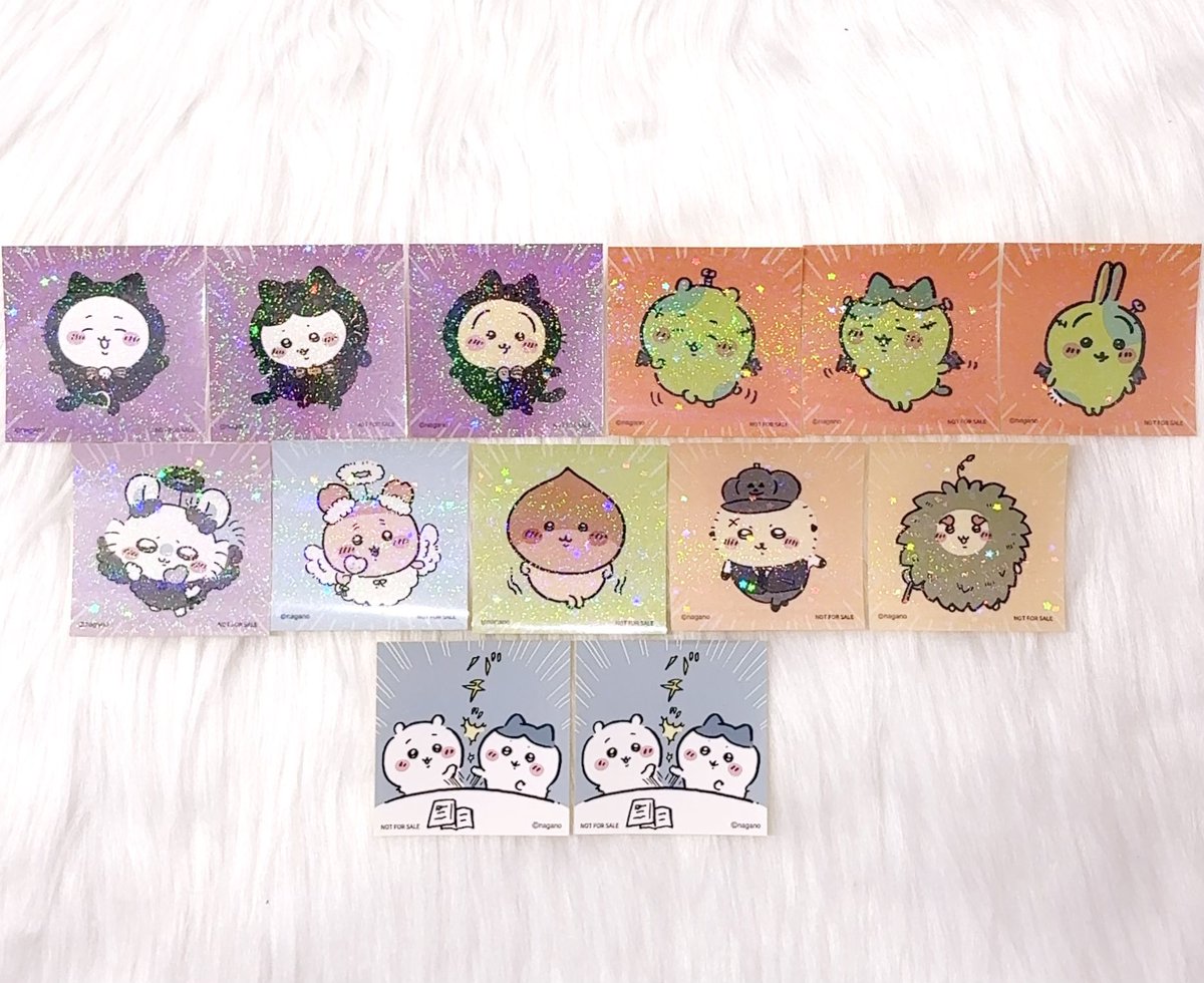 ୨୧ 

季節だもんマスコット🍄🌰🍁
ちいマのノベルティステッカーも

#ちいかわ #ちい活