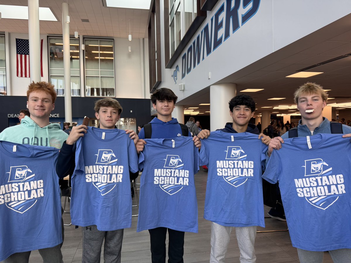 We celebrated students who made the honor roll both semesters of the 24-25 school year w/a SURPRISE "Mustang Scholar" ceremony! Our "Scholars" had the honor of listening to Ms. Fischer give a "words of wisdom" motivational speech &amp; got t-shirts, stickers &amp;  ice cream.  Congrats!