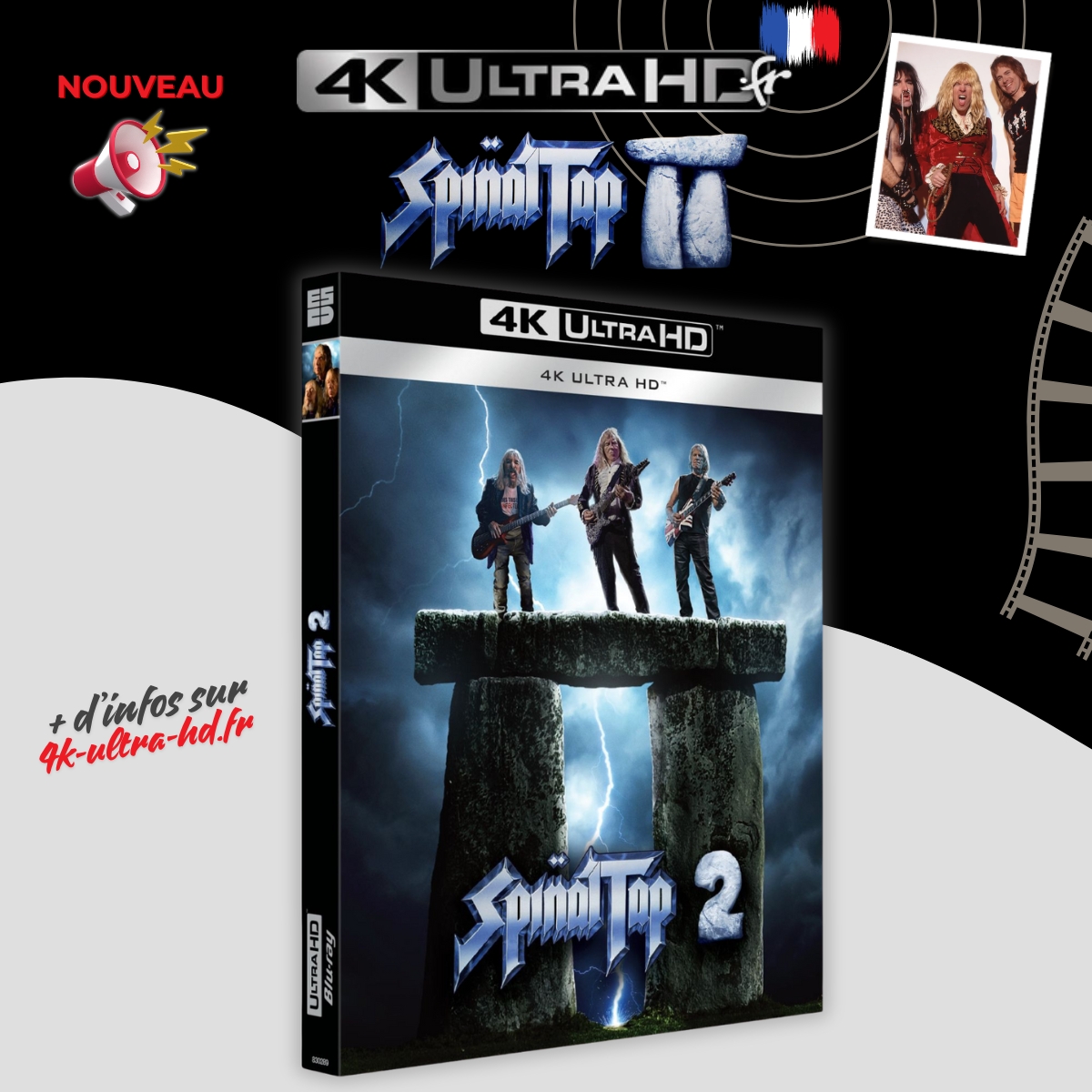 4KultrahdFR's tweet image. 📢 𝗡𝗢𝗨𝗩𝗘𝗔𝗨 4K « SPINAL TAP 2 » en France 🇫🇷
𝗣𝗿é𝗰𝗼𝘀 ➡ 4k-ultra-hd.fr/film/spinal-ta…
💿 édition Fourreau avec #BluRay4K
📆 🇫🇷 Sortie prévue : 03 Décembre 2025 - 24,99€
🎬 de #RobReiner (2025) - Le mythique groupe de rock fictif Spinal Tap dans une suite très attendue du…