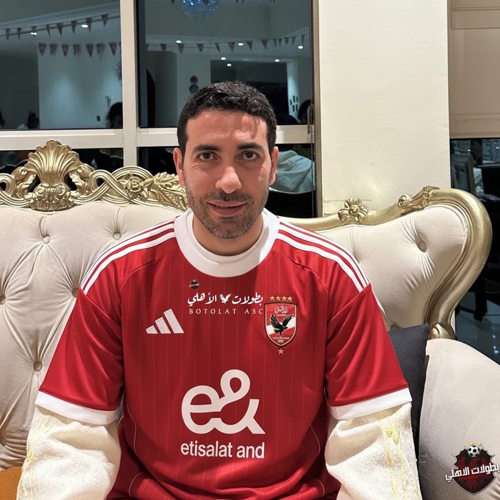 تريكه بقميص الاهلي الجديد يستاهل قلوب الدنيا كلها ❤️❤️❤️❤️🦅