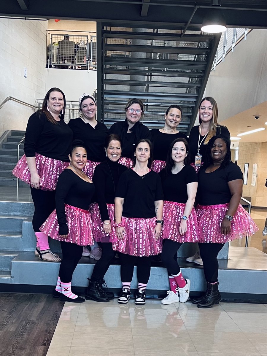 Shoutout to our amazing support staff ladies who showed up and showed out for #PinkOutWeek Their energy,love,and constant support for our students and staff make WLMS shine every day. #TeamWLMS #WeAreWestLake  <a href="/HumbleISD_WLMS/">West Lake Middle School</a>  <a href="/BodronDonnie/">Donnie Bodron</a> <a href="/DrWash_Leads/">Joey L. Washington</a> <a href="/ErickMartinjr1/">Erick Martin jr, M.ED</a>