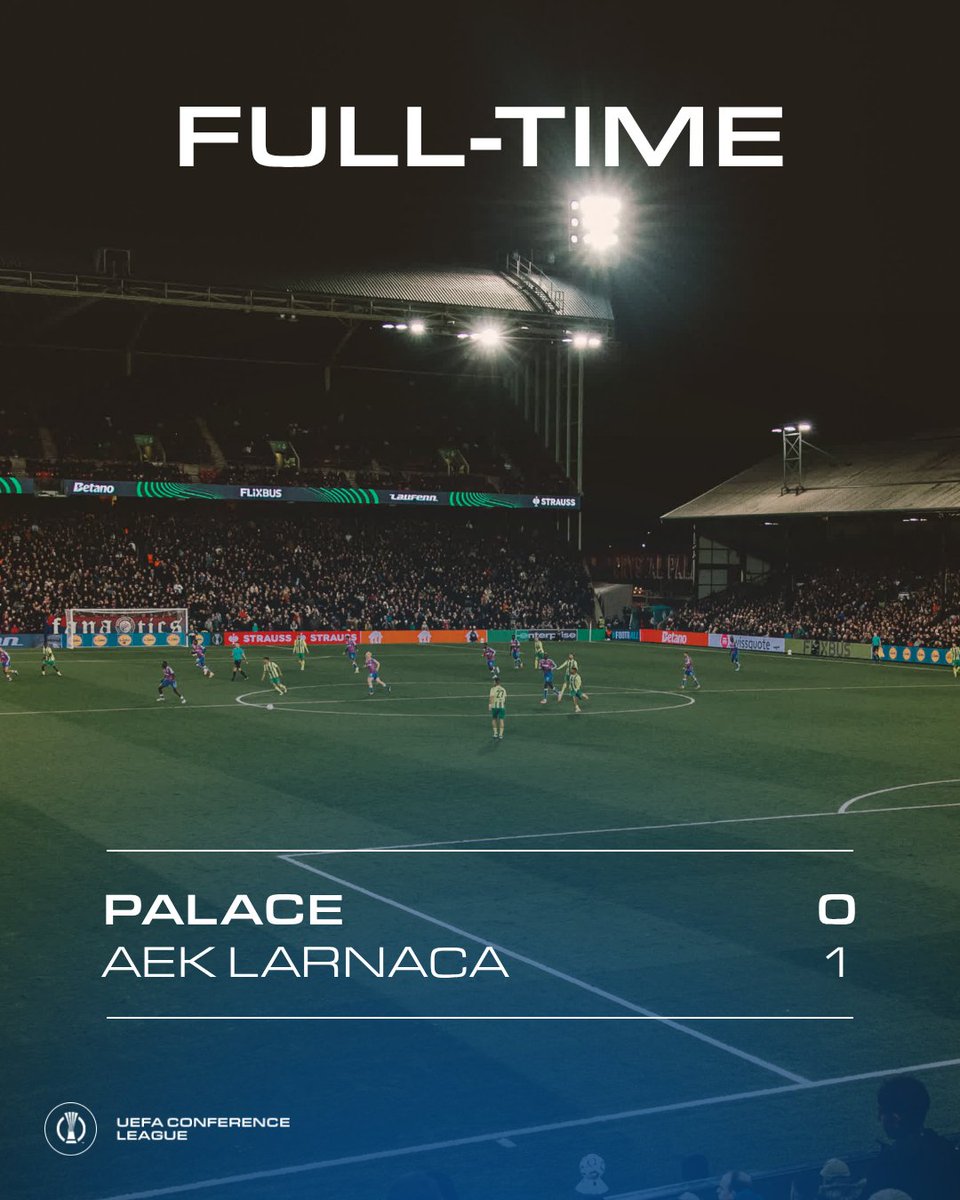 CPFC's tweet image. Defeat at home.