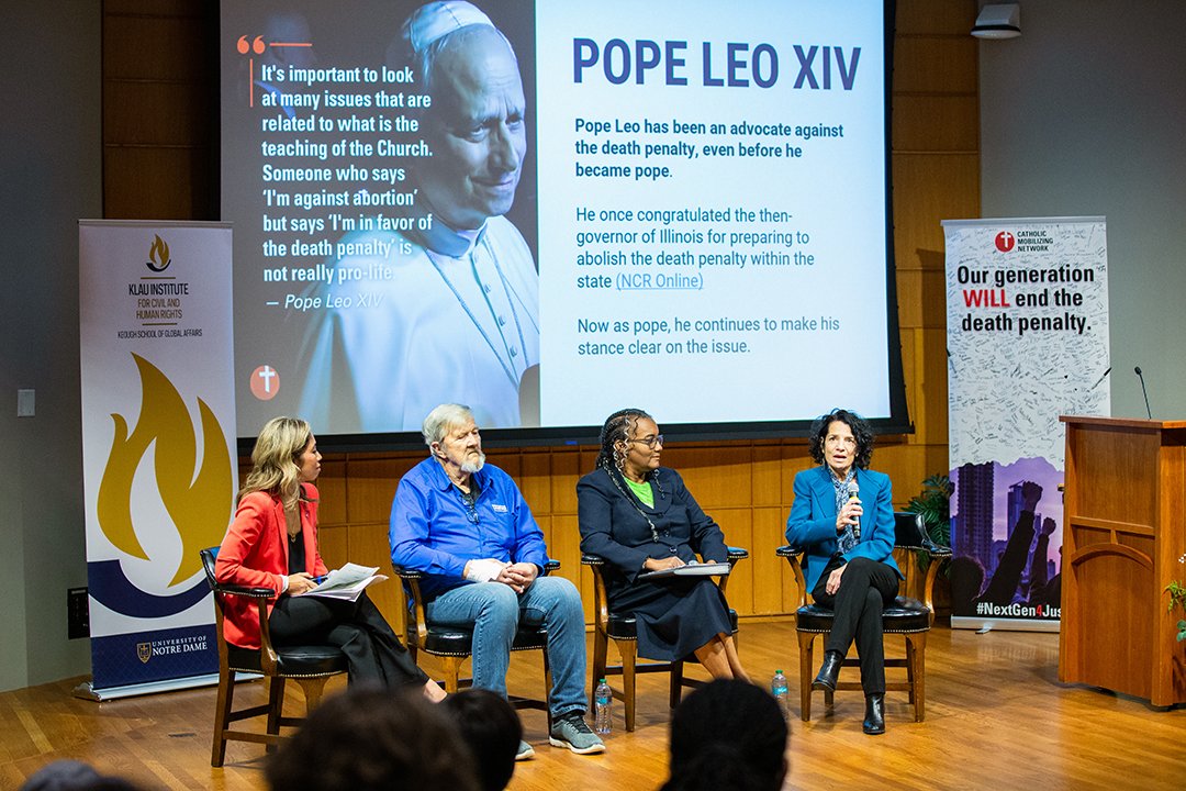 NDHumRts's tweet image. “The death penalty is vengeance. It’s not justice, it’s vengeance — plain and simple.” – Gary Drinkard

The Klau Institute and Catholic Mobilizing Network hosted “Stories of Justice from Death Row” earlier this month.

🎦 Watch the full conversation here: youtu.be/9WJRWnsZ95k?si…