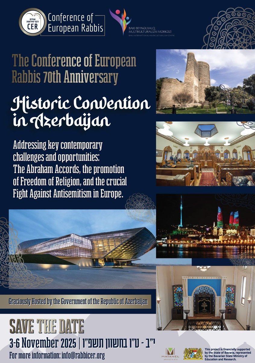 BAKÜ'DEKİ HAHAMLAR KONFERANSINA TAVIR ALALIM!

Azerbaycan’ın başkenti Bakü’de 700 Haham toplanacak.

İlk kez Türk ve Müslüman bir ülkede yapılacak bu toplantıda İbrahim anlaşmaları ve Siyonizme karşı faaliyetlere karşı çalışmalar görüşülecek.

Bakü’deki bu Siyonist faaliyete