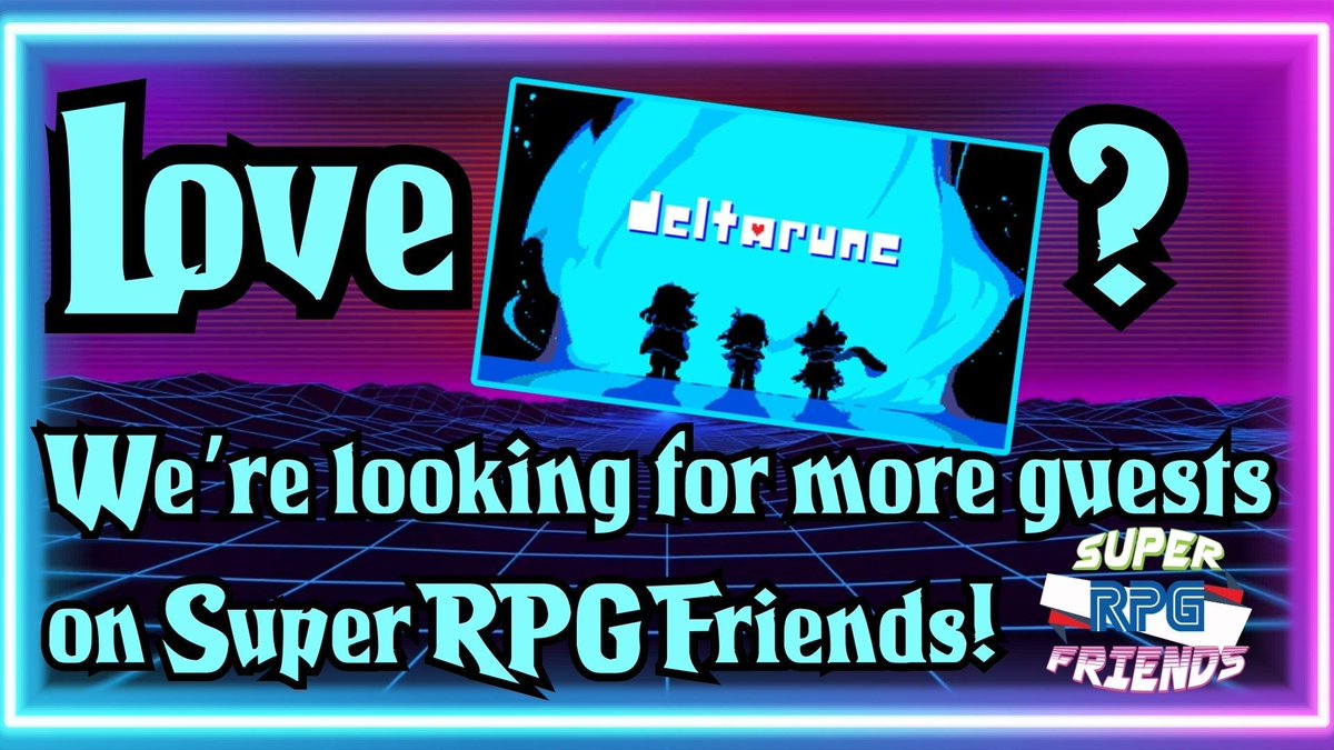 We officially start Chapter 2 tonight of #Deltarune, and we are looking for more guests! If you love Deltarune and #Undertale, do a lil content, and want to come on for an episode, reach out to us!

Give this a share, or tag someone you would love to see on the show!