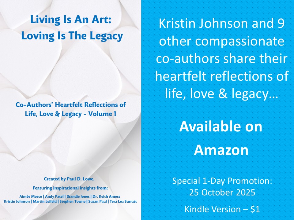 AuthorKJ's tweet photo. Oct. 25, 2025 $1 Promo https://t.co/DPxpGuBR57🌍✨ Living Is an Art: Loving Is a Legacy Oct 25, 2025! This uplifting book brings together world game-changers sharing wisdom, hope, and love. More than a book—an invitation to live with heart and create a legacy that lasts. ���📖 https://t.co/tEkzB0U4dD