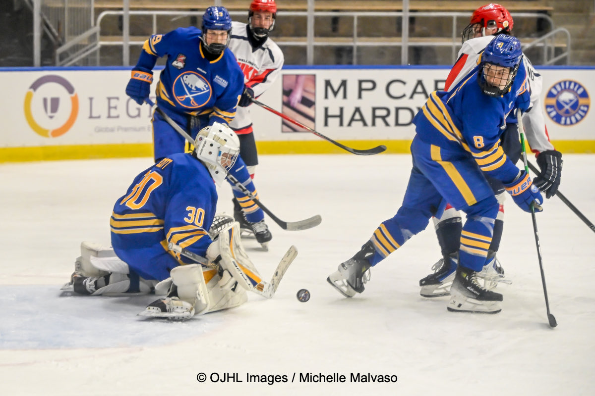 The <a href="/JrSabresOJHL/">Buffalo Jr. Sabres</a> are up 2-1 over the <a href="/OJHLDukes/">Wellington Dukes</a> going into the third.