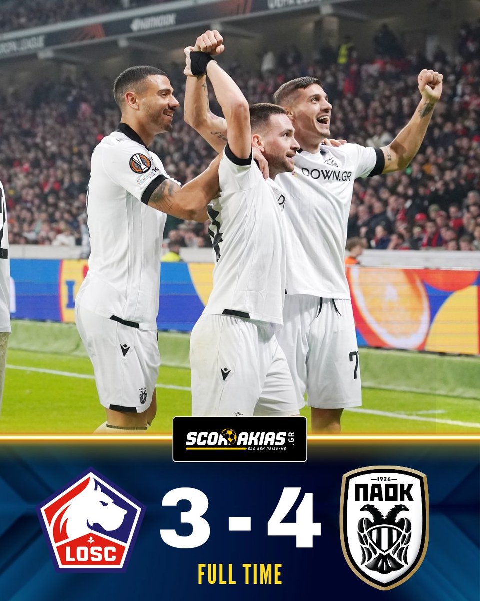 Scorakiasgr's tweet photo. ⚫⚪𝝟𝝖𝝦𝝪𝝙𝝖𝝩𝝤 𝝙𝝞𝝥𝝠𝝤⚪⚫
🔥⚽Ο ΠΑΟΚ πετούσε φωτιές επιθετικά, άντεξε στην πίεση στο φινάλε και πήρε μία τεράστια εκτός έδρας νίκη μέσα στη Λιλ για τη League Phase του Europa League!🇪🇺💪
#lilpaok #paokfc #paok https://t.co/AhDfIvRyoO
