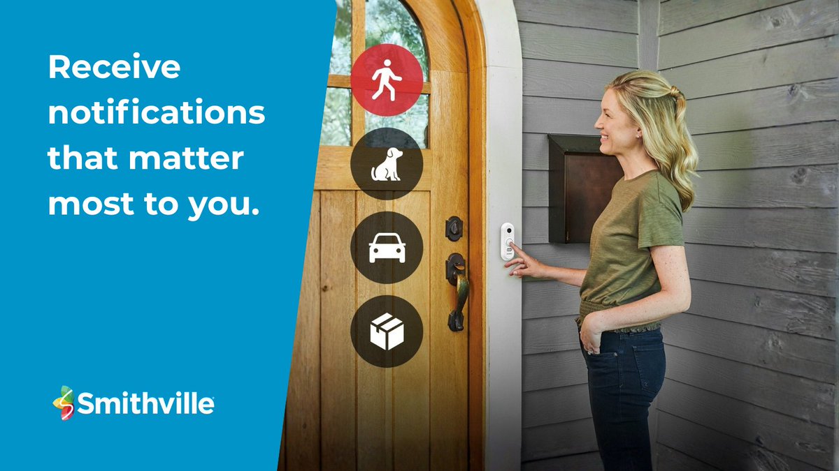 MySmithville's tweet image. Our #SmartHomeSecurity Video Doorbell is equipped with advanced event detection that knows the difference between people, vehicles, packages and animals. No more false alarms, just smart, reliable protection. 

🏠 Learn more: bit.ly/4hk9hyL

#mysmithville
