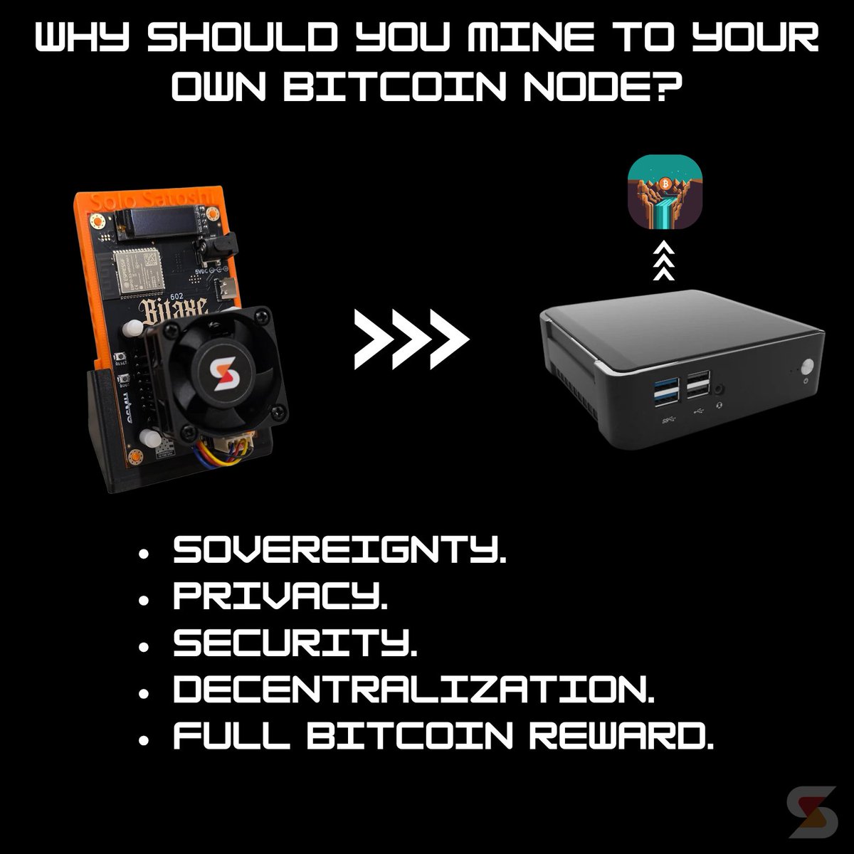 You should be mining to your node. Solo miners are good for Bitcoin.
