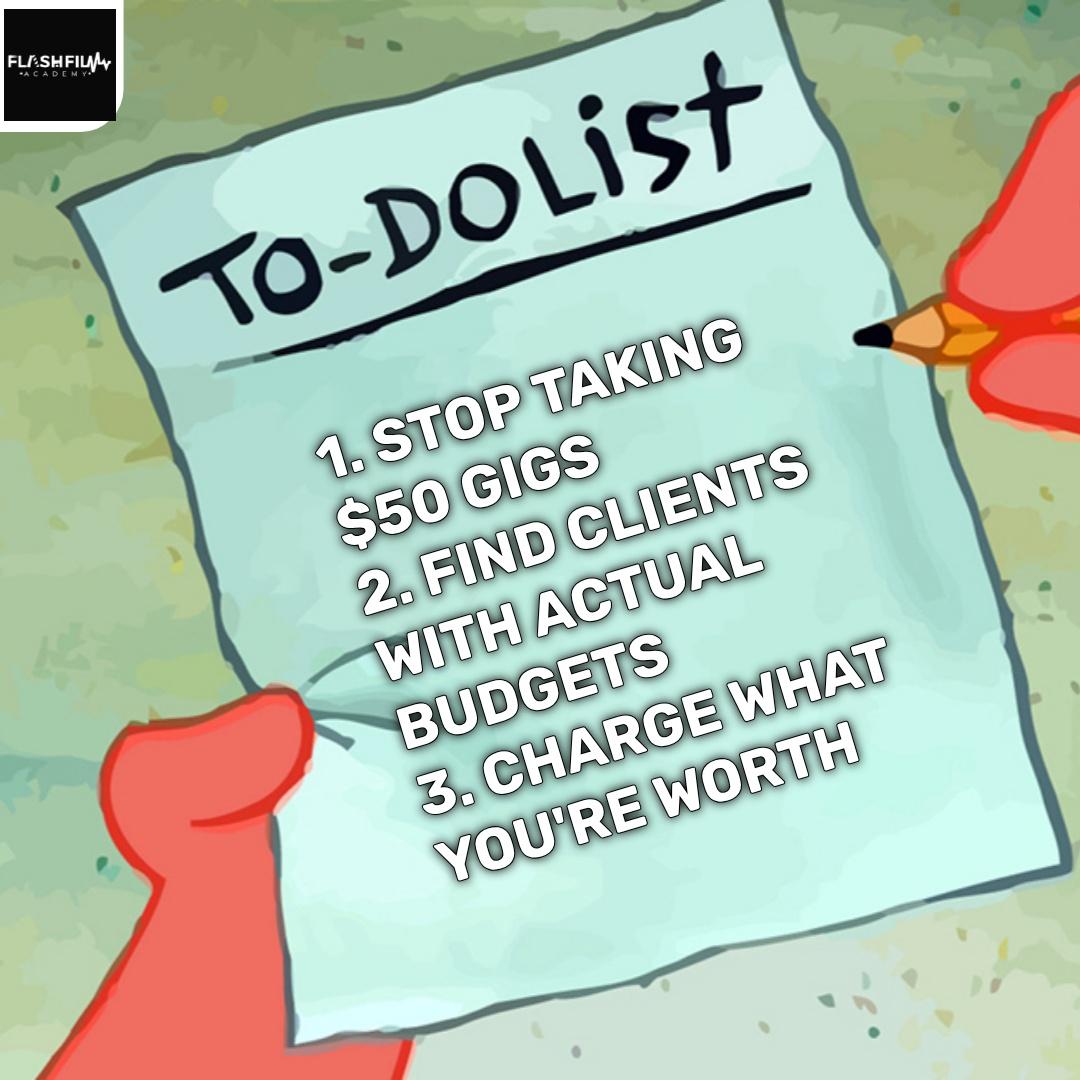 FlashFilmAcad's tweet image. Stuck with cheap clients? 💸
You&apos;re targeting the wrong audience.

Your work is worth more. Let&apos;s fix it!
Visit: FlashFilmAcademy.com

#HighPayingClients #ClientAcquisition #ContentCreatorTips #FlashFilmAcademy