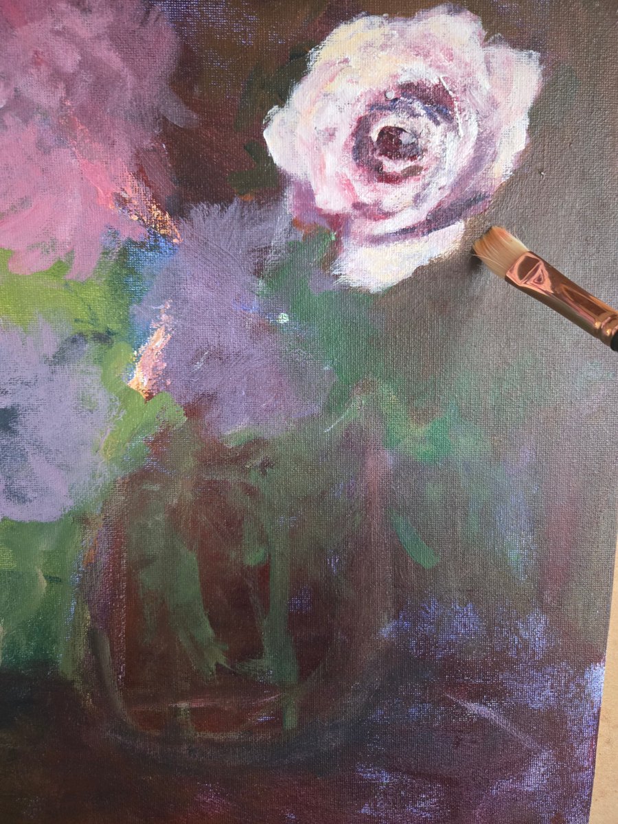 davidbuckbinder's tweet image. Our discussions continued this week on floral painting.