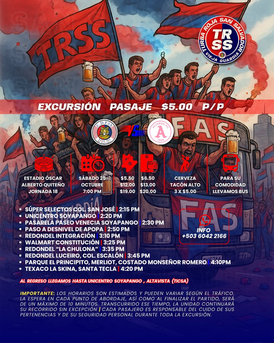 La TRSS Vieja Guardia siempre presente, porque acá, todos somos FASistas, y el Quiteño… ¡se llena de estos colores! 🔴🔵🔥

#TRSS2004 #CDFAS #Futbol #ViejaEscuela