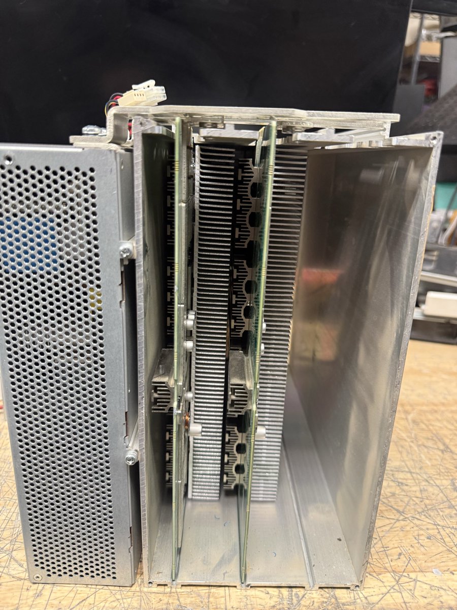 Pulled apart the Auradine miner today. Clean build, but serviceability stood out. You have to remove both intake and exhaust to reach the hash boards. That slows repairs and increases downtime in a live rack.