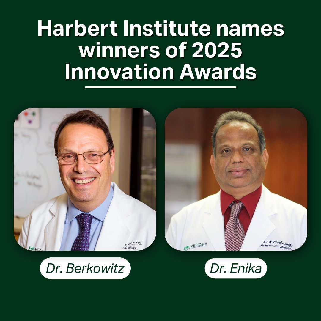 UAB_Anesthesia's tweet image. Nagababu Enika, Ph.D., and Dan Berkowitz, M.D., won Startup of the Year for their startup, iNOvodel, which focuses on developing non-gas-tank-based devices for the delivery of inhaled nitric oxide. go.uab.edu/43os3Q3