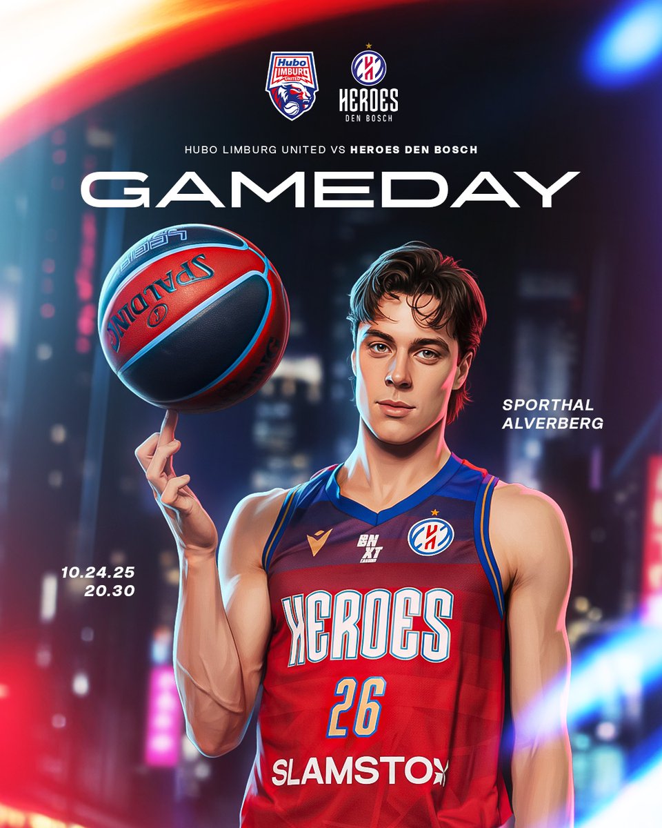 🏀🦸‍♂️ | 𝐆𝐀𝐌𝐄𝐃𝐀𝐘 - Hubo Limburg United vs. Heroes Den Bosch

📍 Sporthal Alverberg, Hasselt
⌚ 20:30
🍿 BNXT.TV

#heroesdenbosch #BNXTLeague #LIMvsDBO