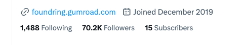foundring1's tweet image. Finally got approved for subscriptions!
Shout out to the incredibly based first 15 🫡