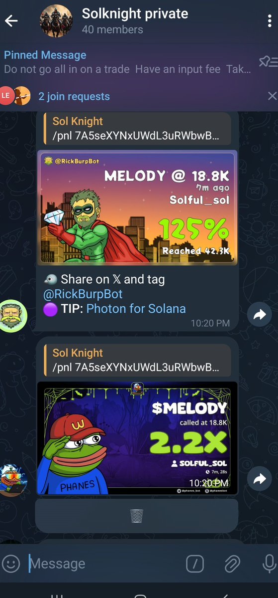 2.2x

$MELODY 

/pnl 7A5seXYNxUWdL3uRWbwBMDxskjoAReNeTi5dW3x4pump

my tg is printing profits 
Join us 

#Solana #Memecoin