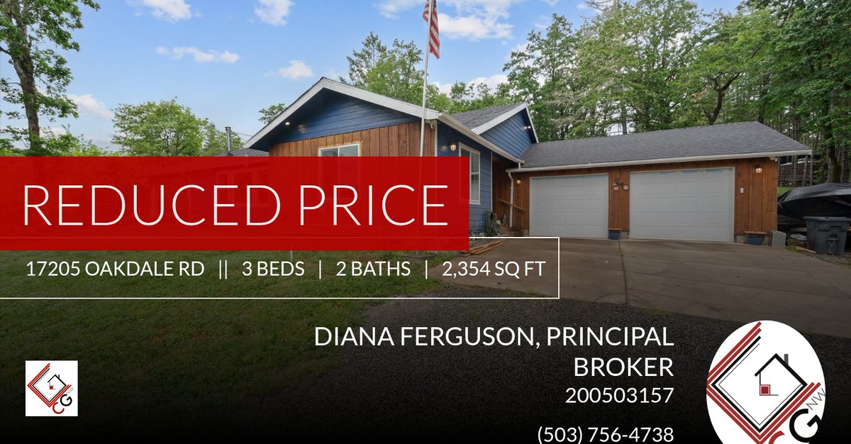 CsgNW's tweet photo. 📍 Reduced Price 📍 This recently reduced home at 17205 Oakdale Rd in Dallas won't last long, so, don't wait to set up a showing! Reach out here or at (503) 756-4738 for more information!

Diana Ferguson, :Lic. WA and OR Broker, Ke... https://t.co/iqsqbSITR8 https://t.co/aCM3TeH3uk