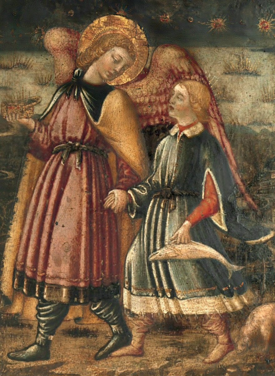 St. Raphael the Archangel

The name Raphael means "God heals." He is one of the seven Spirits who always stand before the Lord and was sent by God to cure Tobias. (Tob. xi. 15) He is the Angel who came down and agitated the water of the pool of Bethsaida, Jerusalem. (Jn. v. 4)