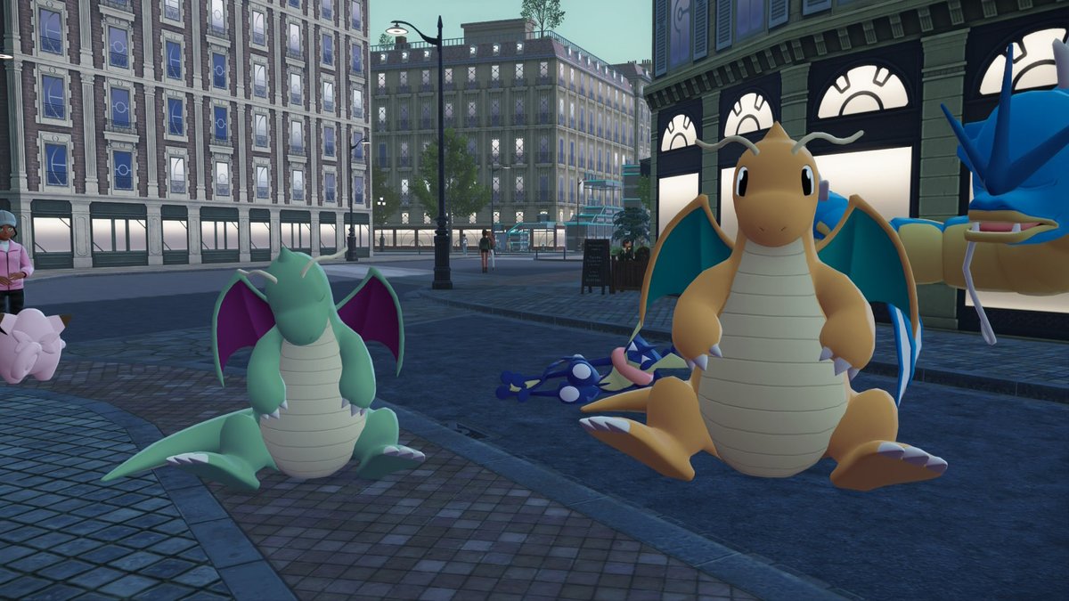 batten12_ik's tweet image. ストーリーのお供にしてたオヤブンカイリューと、この間出会ったいろちカイリュー(S)のサイズ差がいとしい