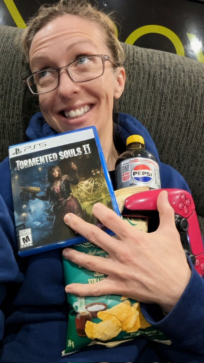 I am having a day of indulgence! 
Tormented Souls 2 is HERE.
I've been cutting way back on pop (soda for you Americans) 
and chips (crisps for my UK friends) but today I'm having it all! 
Bring on the scares! I'm on vacation and I'm ready for it! 
#tormentedsouls2 #survivalhorror
