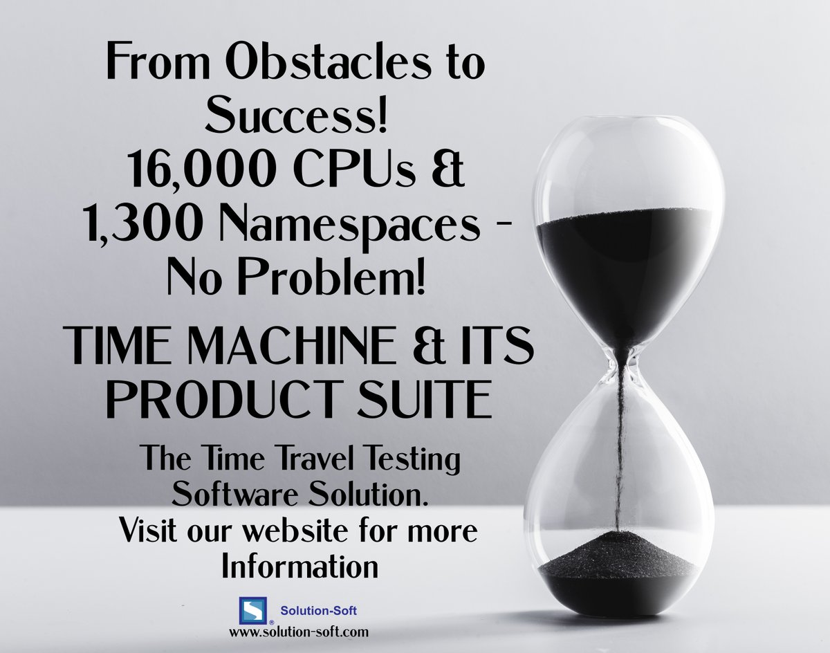 SolutionSoftTM's tweet image. Testing 16,000 CPUs & 1,300 namespaces? Atruvia overcame extreme challenges with Time Machine®. Smooth year-end processing + leadership praise. Learn More: solution-soft.com/sites/default/…
#TimeMachineTestingTool #EnterpriseTesting #SolutionSoft #Containerization