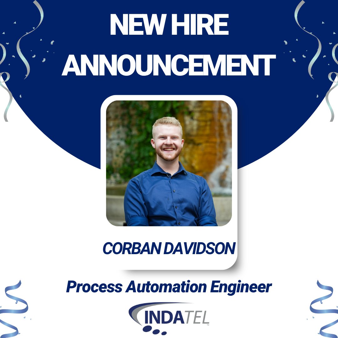 Join us in welcoming Corban Davidson as our new Process Automation Engineer!

Beginning as a contractor, Corban quickly connected with INDATEL’s culture of learning &amp; innovation. We’re thrilled to have him on the team! 👏

#NewHire #ConnectingAmerica #ReachTheUnreachable #INDATEL