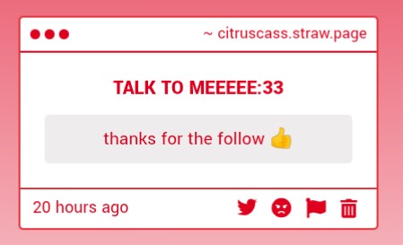 Cass (@citruscass) on Twitter photo No problemo:3
citruscass.straw.page No problemo:3
citruscass.straw.page