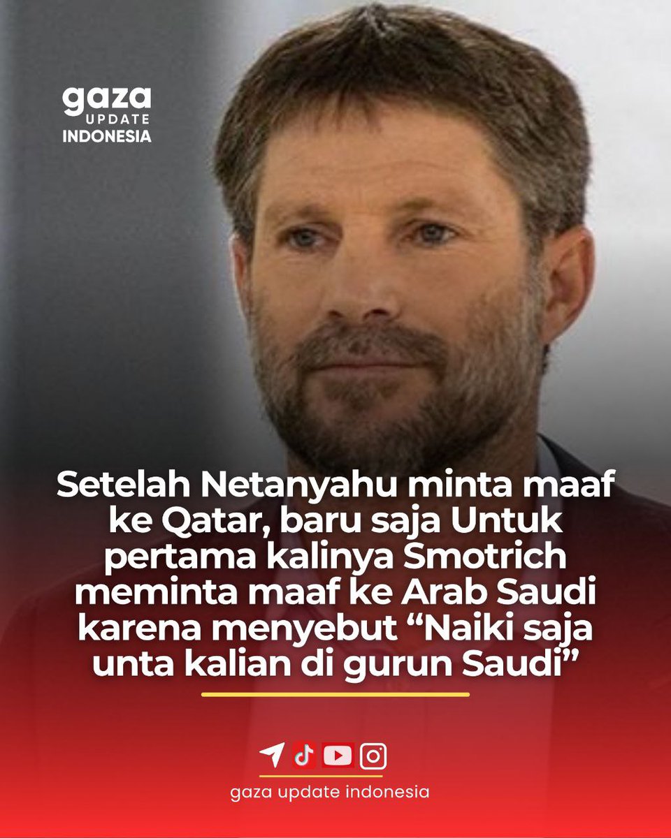 _singapalestine's tweet photo. Smotrich meminta maaf atas pernyataannya terhadap Arab Saudi

سموتريتش يعتذر عن تصريحاته ضد السعودية https://t.co/n6us5OaYEl