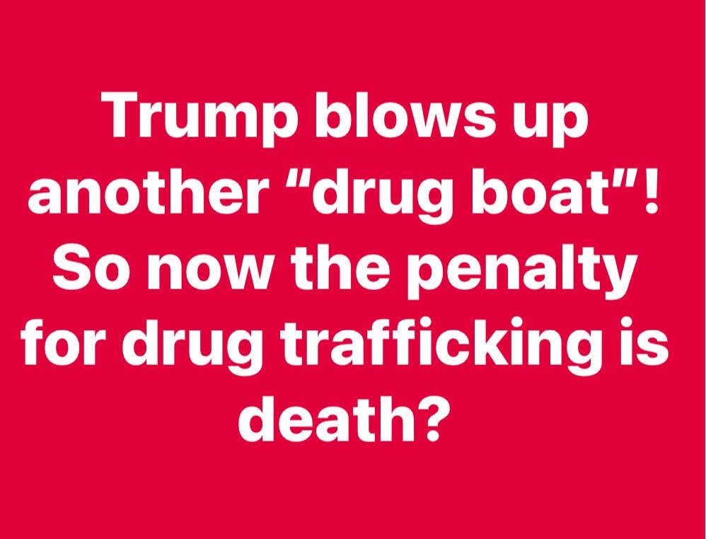 This is what the left is passing around on Facebook! 🙄👇👇👇 
THEY ARE ACTUALLY STICKING UP FOR DRUG TRAFFICKERS!‼️‼️‼️‼️
What about the MILLIONS of Americans who have passed because of the drugs they are trafficking here?! 🤬