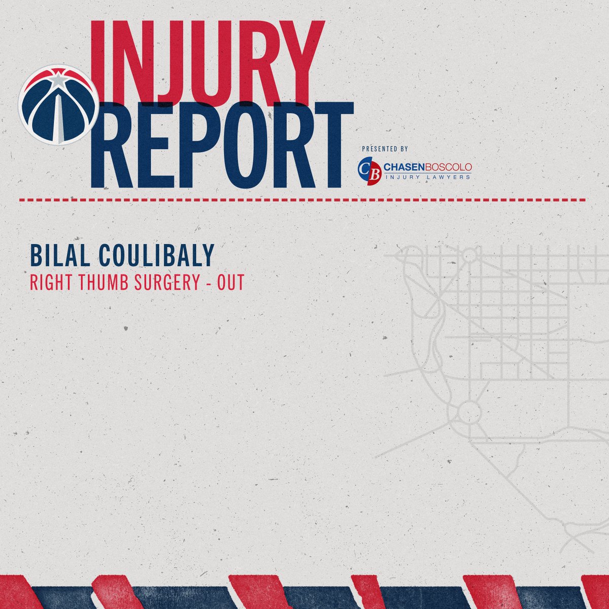 Injury report ahead of tomorrow night's matchup in Dallas. 

#ForTheDistrict | @ChasenBoscolo 